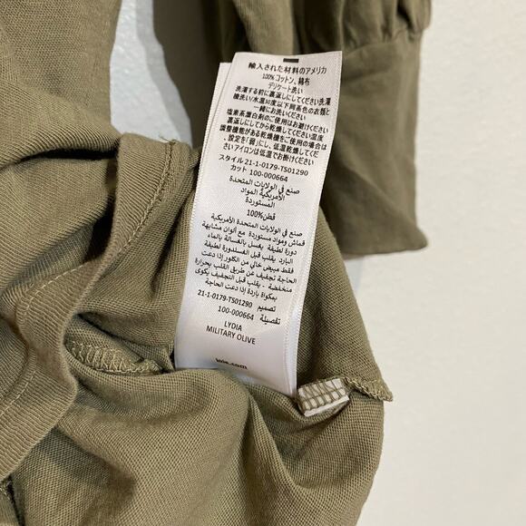 Joie Military Olive Lydia Tee Sz XS NWT - Picture 11 of 16
